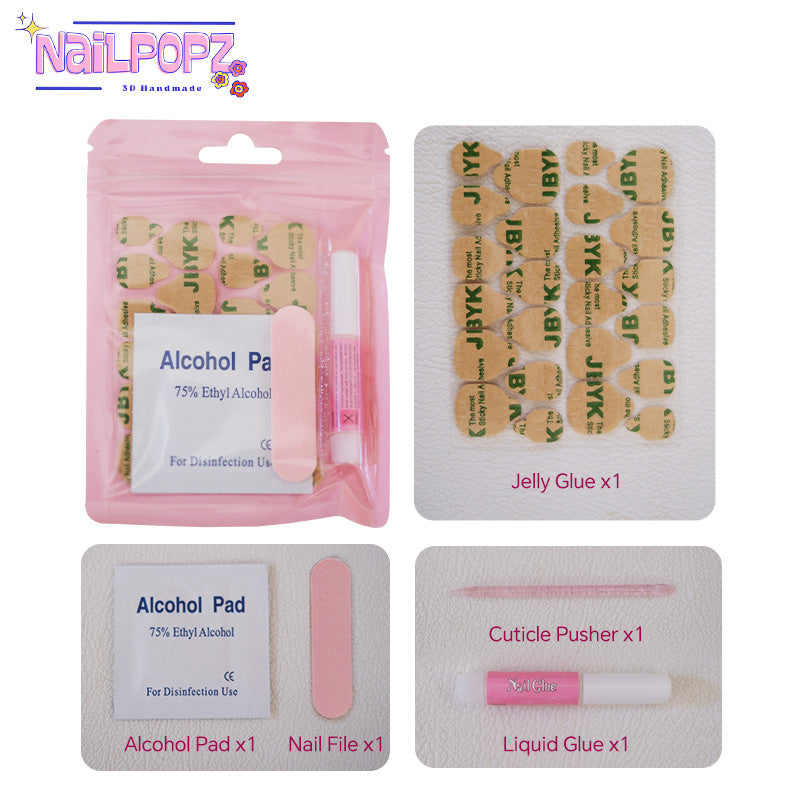 NailPopz PINK MIRACLE - Handmade 3D Press-On Nails | Durable, Reusable, and Salon-Grade Finish