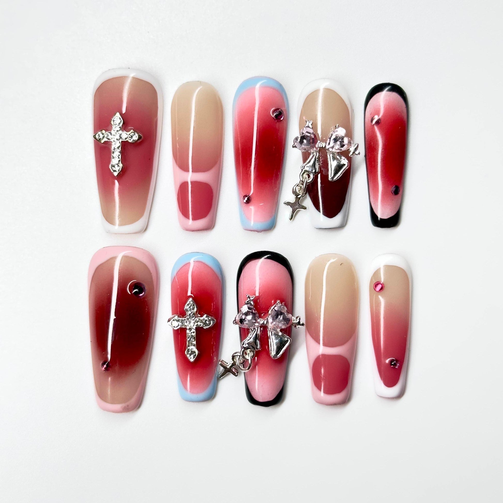NailPopz PINK MIRACLE - Handmade 3D Press-On Nails | Durable, Reusable, and Salon-Grade Finish