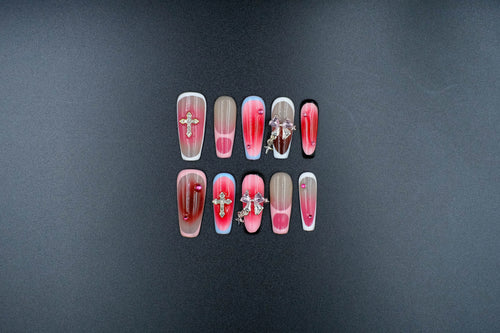 NailPopz PINK MIRACLE - Handmade 3D Press-On Nails | Durable, Reusable, and Salon-Grade Finish